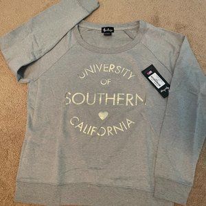 USC Women ’s Sweatshirt "University of Southern California" Grey & Gold Size L